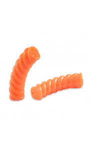 Acrylic Tube Twisted bead 33x8mm Orange